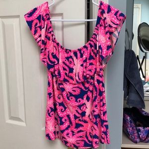 Lilly Pulitzer La Fortuna Off the Shoulder Top